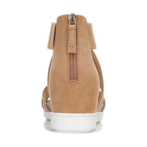 New! DR. SCHOLL'S Golden Hour Microfiber Gladiator Sporty Wedge Sandals Shoes - Picture 4 of 5